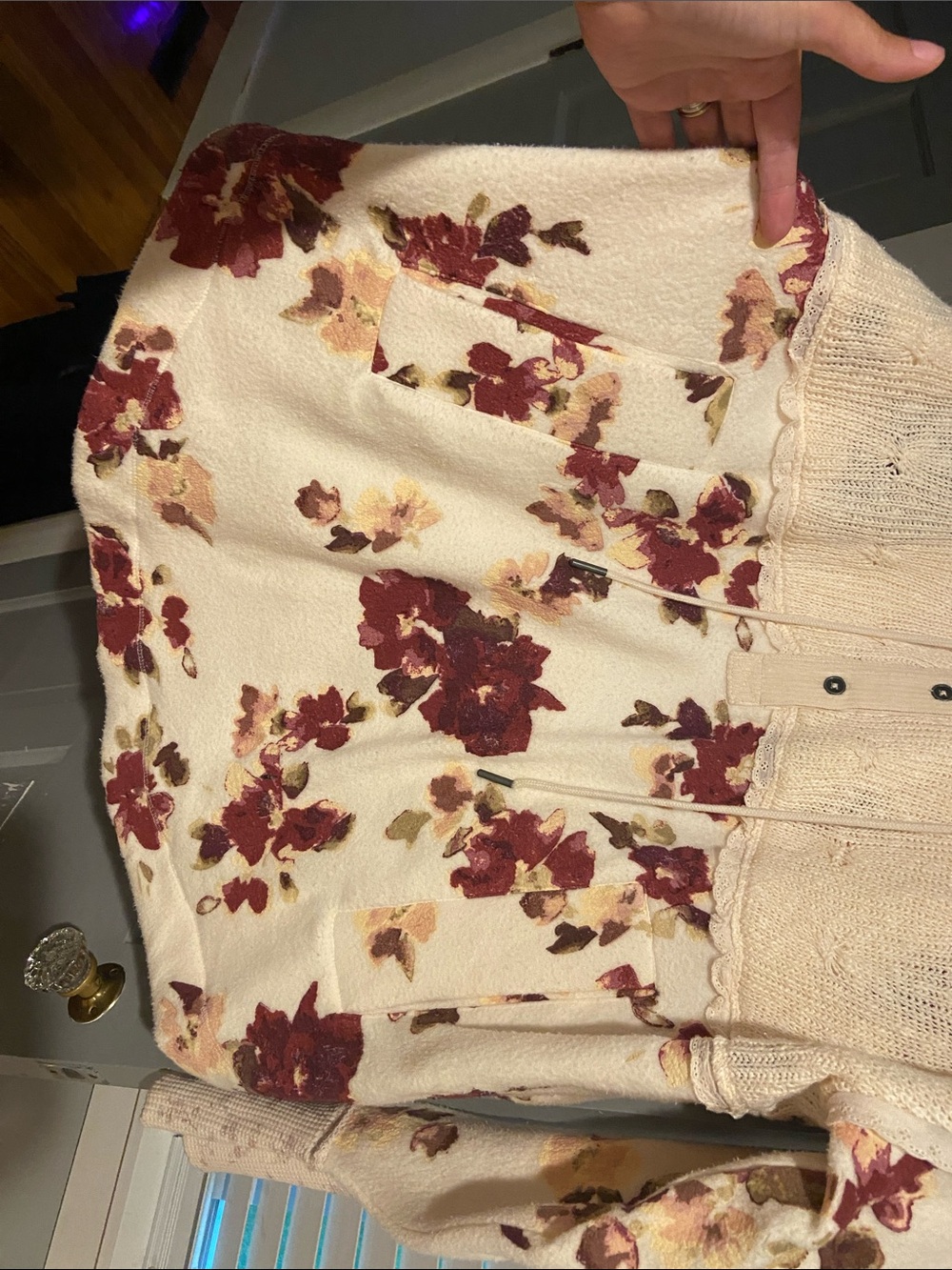 Free People Bali Bring Me Roses 🌹 Sherpa Pullover, XL - Picture 11 of 12